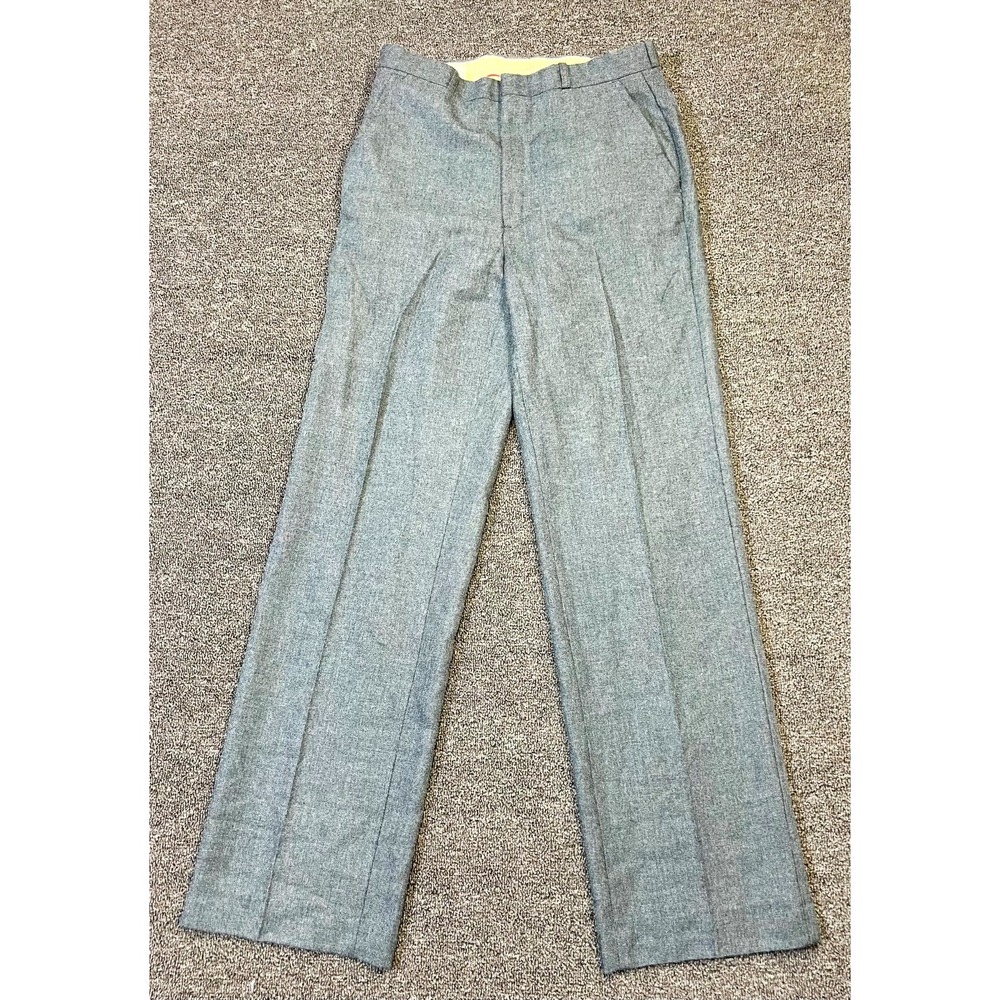 VTG RPM Dress Pants Mens 29 Gray Flat Front Formal Office Business Straight Leg